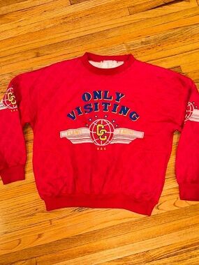 Vintage S.A.C Only Visiting Planet Earth Sweatshirt